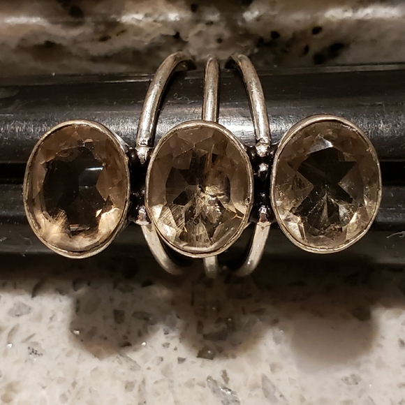 Smokey Quartz, sterling silver ring. - Picture 2 of 8